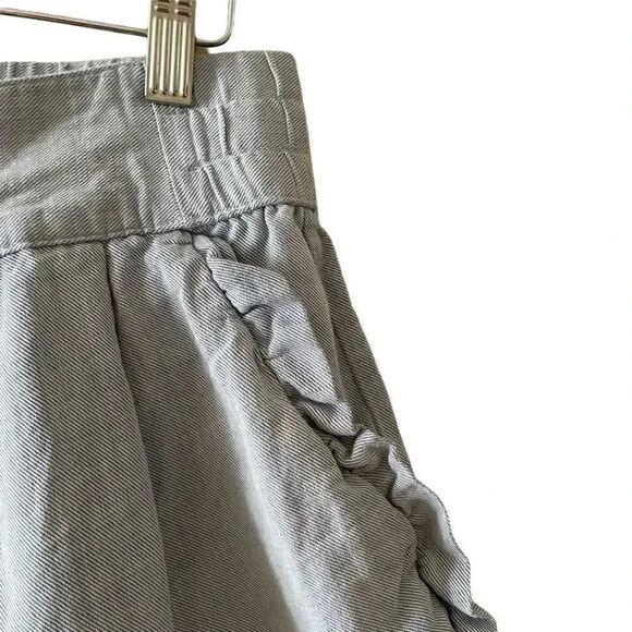 Who What Wear Cotton High Waist Scallop Blue Elastic Waist Pockets Shorts Sz 8 - Picture 7 of 12